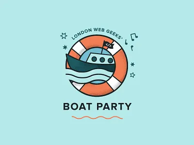 Boat Party boat illustration nautical vector web