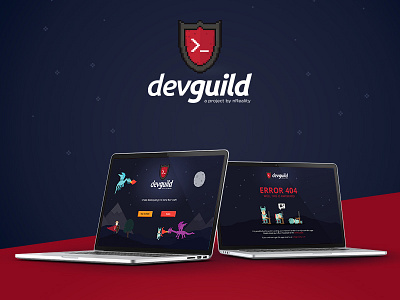 Devguild 16bit 8bit dragon knight logo pixel pixels user interface website