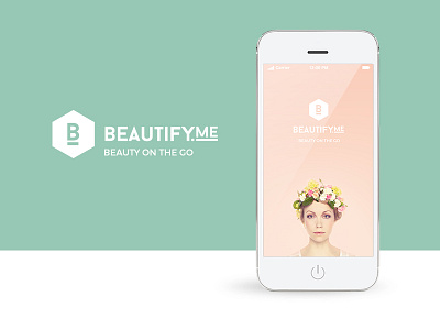 Beautify.me app design beauty mint pink user interface