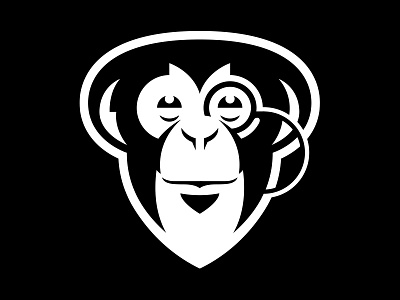 Think Monkey graphic icon illustration monkey monocle vector