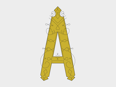 Drop Caps // A a drop cap illustration type typography vector