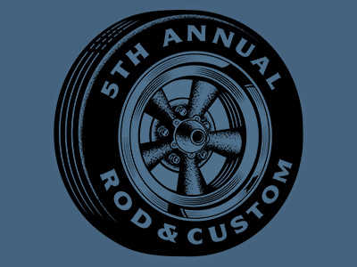 Rod & Custom custom hotrod ilustration lettering logo t shirt tee type