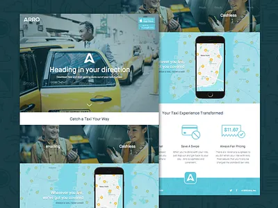Arro Landing Page arro landing page taxi web design