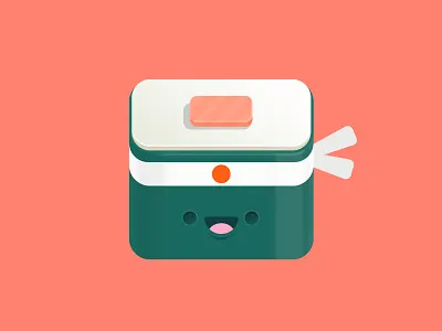 Maki roll character food illustration japan maki sushi