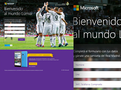 Real Madrid graphic desing website design