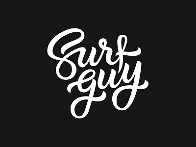 Surf Guy clean clean freedom lettering ocean script surf surfer surfing typography wave