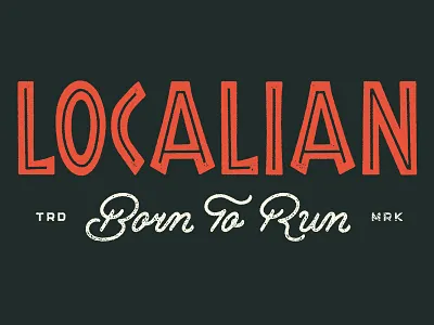Localian #3 hand lettering lettering script type