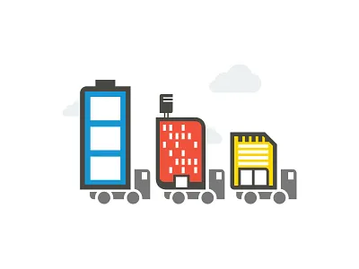 Delivery icons illustration