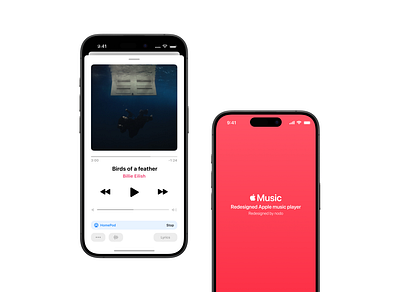 Redesigned the Apple Music App Player to elevate user experience 3d animation apple branding clean design design logo mobile motion graphics music music app ui