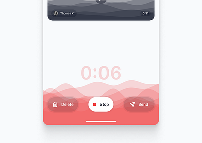 Audio Messaging audio minimal mobile record ui