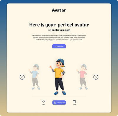 Mockup-01 (AVATAR) design figma graphic design illustration landing page photoshop ui ux