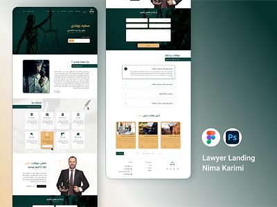 Lawyer Landing page design figma landing lawyer ui uiux ux xd