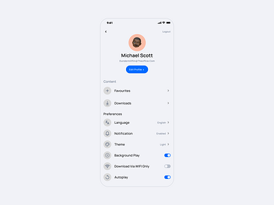 07-Settings Page design figma typography ui ux