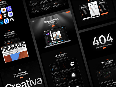 Creativa Framer Template agency darkmode framer high converting landing page minimal template web design