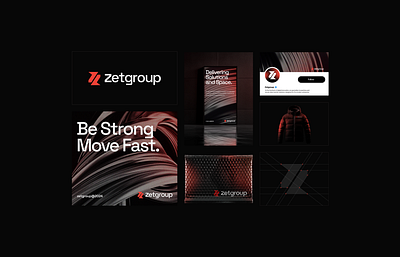 Zetgroup Logo & Branding black branding logo modern red tech z