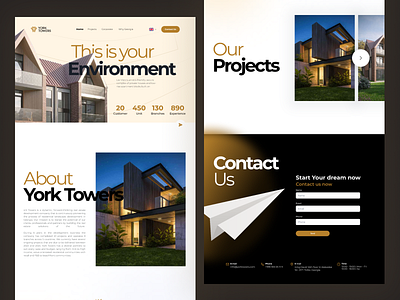 York Towers - Russian Real Estate Website design luxuxry real estate ui ux