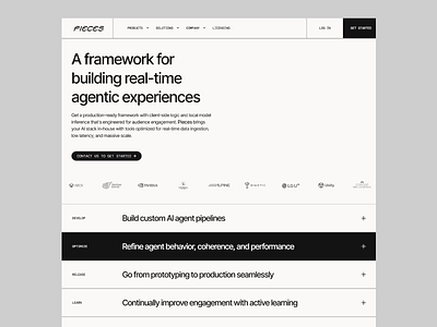 AI-Powered Framework Website UI ai framework ai solutions clean ui data visualization digital product enterprise ui grid layout interactive elements landing page minimal design modern ui product design startup technology typography ui design ui ux user experience ux design web design