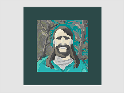 Petey USA Pixel Art Portrait Exploration aseprite character exploration forest gaming illustration man petey petey usa pixel pixelart portrait simple smile woods