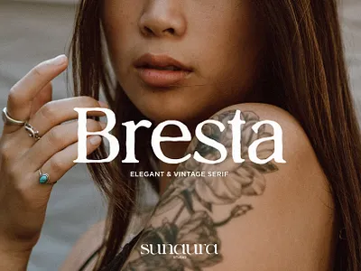 Bresta - Vintage & Elegant Serif aura brand branding bresta design elegant font girl grunge hair modern retro sans serif studio sun type typeface typography vintage