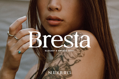 Bresta - Vintage & Elegant Serif aura brand branding bresta design elegant font girl grunge hair modern retro sans serif studio sun type typeface typography vintage