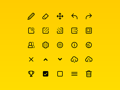 Line icons icon set icons line mobile ui