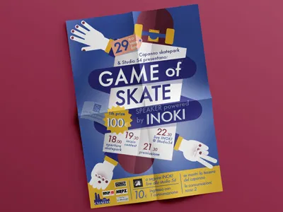 Game of Skate poster contest design event game graphic illustration poster skate skateboarding