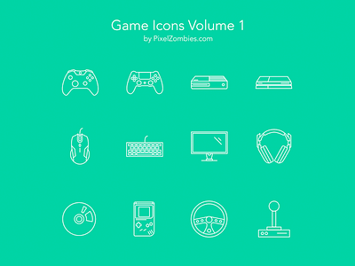 Game Icons Download console controller download esport game headset icons joystick mouse pixel video zombies