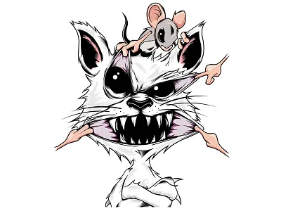 Cat and Mouse cartoon cat illustration logo mouse vector