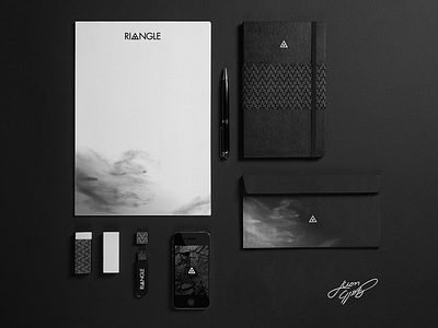 Personal Identity black branding geometry identity riangle