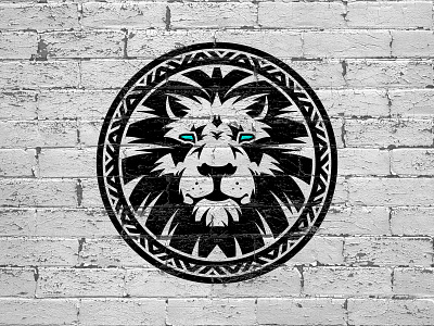 Lionhead II animal badge cat head king leo lion logo majestic royal stencil zoo