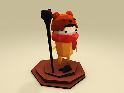 Bear Child 3d bear c4d character illustration low poly model