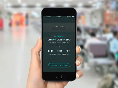Flight Earnings App app dark design flight gravita green iphone platform startup travel ui ux