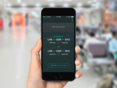 Flight Earnings App app dark design flight gravita green iphone platform startup travel ui ux