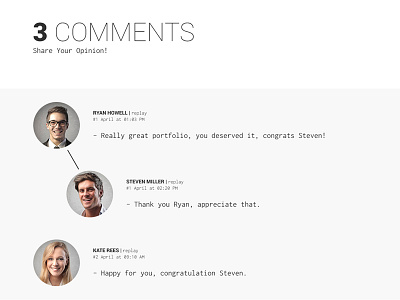 BLOG/comt blog clean comments design developing elements minimal psd reply ui web web design