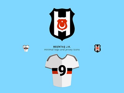 Besiktas JK Minimal Logo and Jersey besiktas bjk club football icon jersey logo minimal sports