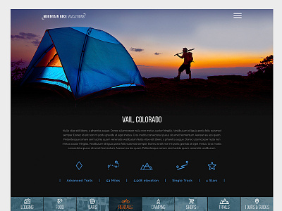 MBV :: Location bike design grid layout mountains responsive vacation web zenman