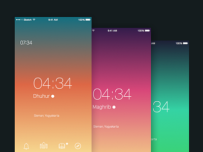 Ramadhan App app flat ios islam moslem prayer ramadhan timer ui userexperience userinterface ux