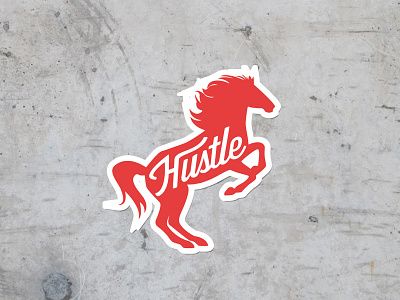 Hustle sticker for Switchyards atlanta hustle switchyards