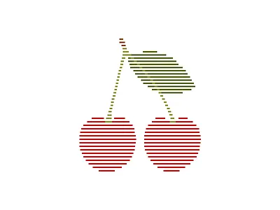 Striped Cherry cherry design graphic design illustration sketch stripes