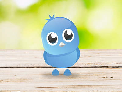 little bird bird cute illustration logo mascot