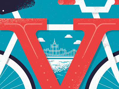 Bike Ride bicycle bike design drawing graphic illustration irinastepanova poster vector