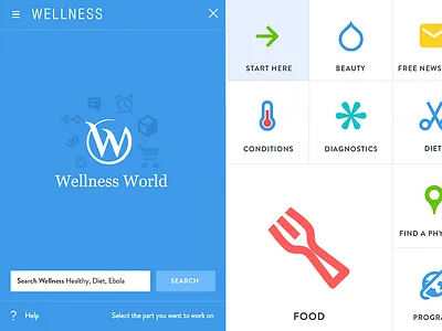 Letting wellness flow app web design wellness