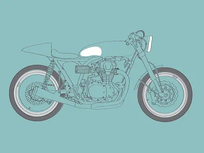 Illustration practice - Motorbike art blue bright illustration illustrator line motorbike overlay pen stroke vector