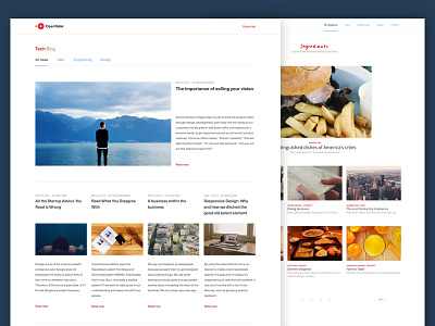 OpenTable Tech Blog blog minimalism modern typography ui