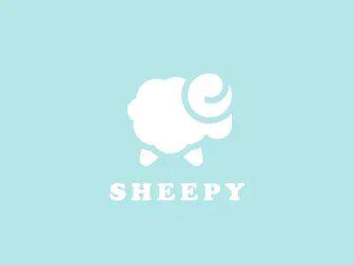 Sheepy brand clean logo logotype sheep
