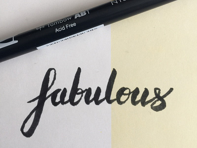 Fabulous? brush lettering brushpen hand lettering lettering typography