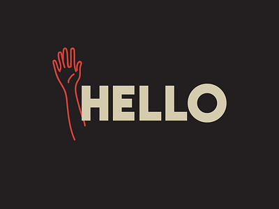 Hello, nice to meet you! amalia black design hand hello hi illustration illustrator red