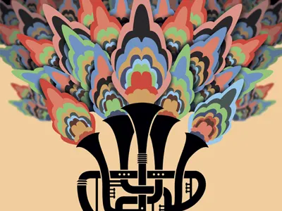 Fat Yahoozah poster gig poster illustration music trumpet