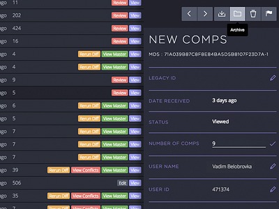 Detail View compstak sass task management ui ux