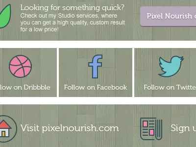 New Envato description graphics cta envato graphics green marketplace pixel nourish refer social